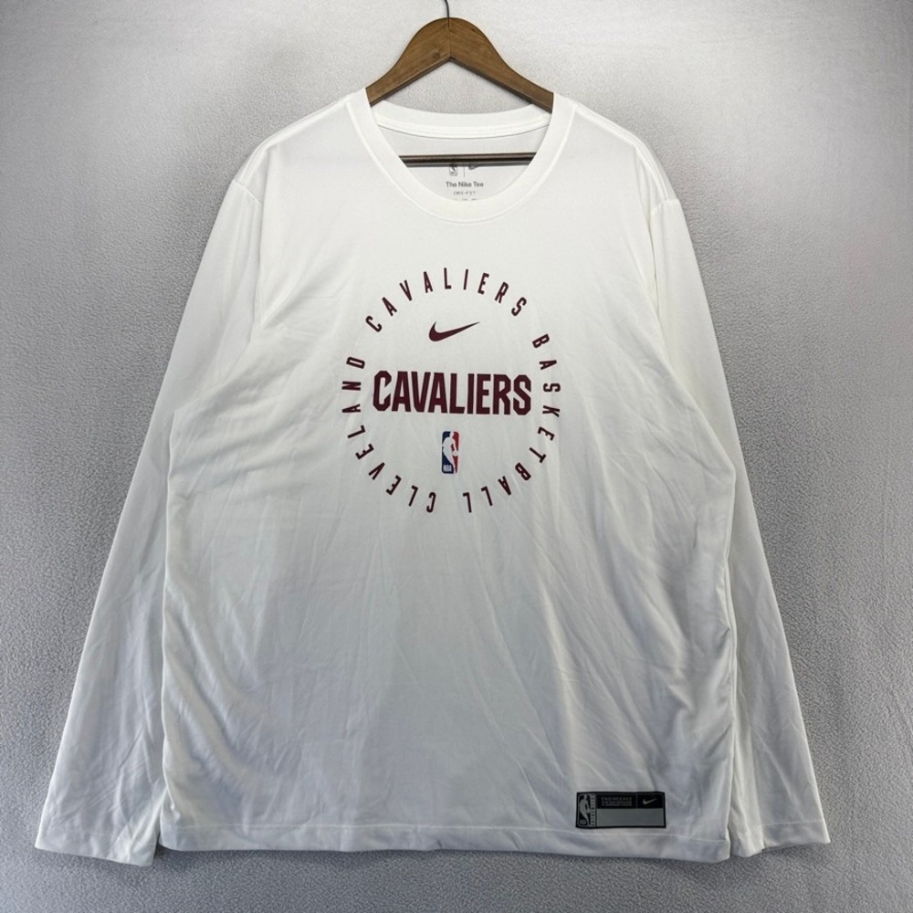 Cleveland Cavaliers Men's 2XL White graphic Lightweight Nike Dri Fit Team Player